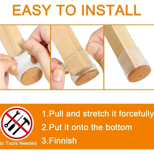 Stolar>32-pack Möbeltassar Tyst silikon massivt trä stolsfotmatta stolsbenskydd hölje tjocka slitstarka benskydd elastiska bord stolsfothölje