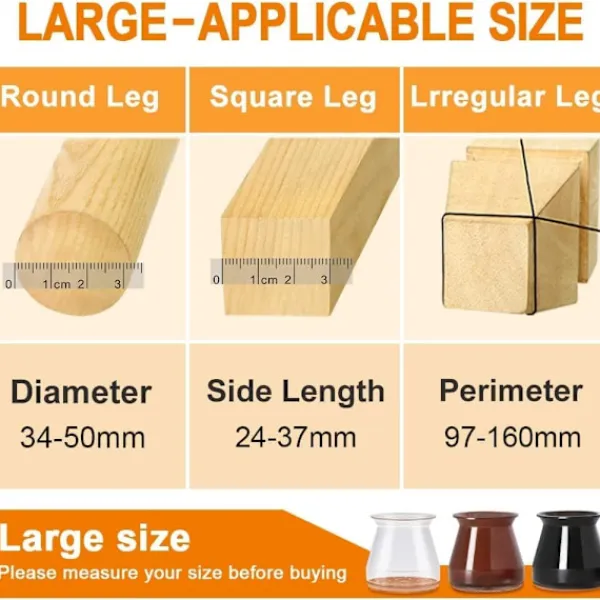 Stolar>32-pack Möbeltassar Tyst silikon massivt trä stolsfotmatta stolsbenskydd hölje tjocka slitstarka benskydd elastiska bord stolsfothölje