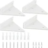 Hyllor>4-pack osynliga flytande hyllfästen triangel kraftig väggmontering [JSR]