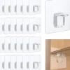 Hyllor>24-pack självhäftande hyllstöd, 6 x 6 cm hyllstöd, transparenta D'é