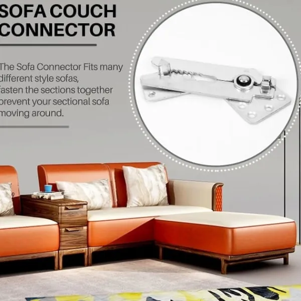 Soffor>2-pack soffkopplare, metall sektionssoffa möbelkopplare sektionssoffkopplare för glidande soffa
