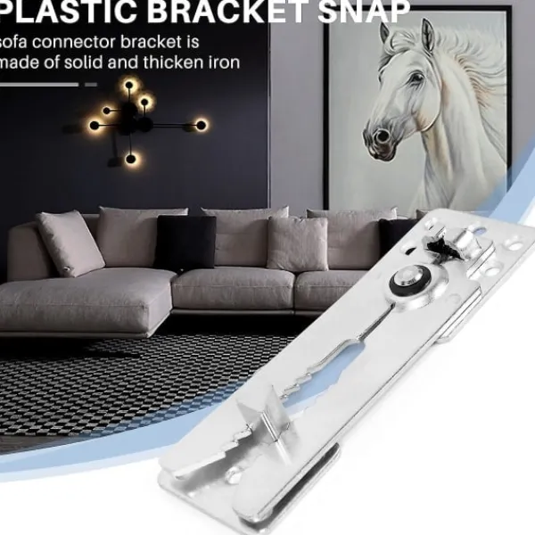 Soffor>2-pack soffkopplare, metall sektionssoffa möbelkopplare sektionssoffkopplare för glidande soffa