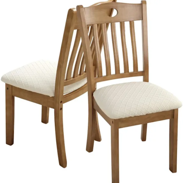 Matgrupper>6-pack Stretch Jacquard Stolsöverdrag, Avtagbara och Tvättbara