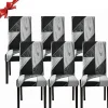 Stolar>6-pack stretchiga matstolsöverdrag (geometrisk svart, 6-pack), Uni