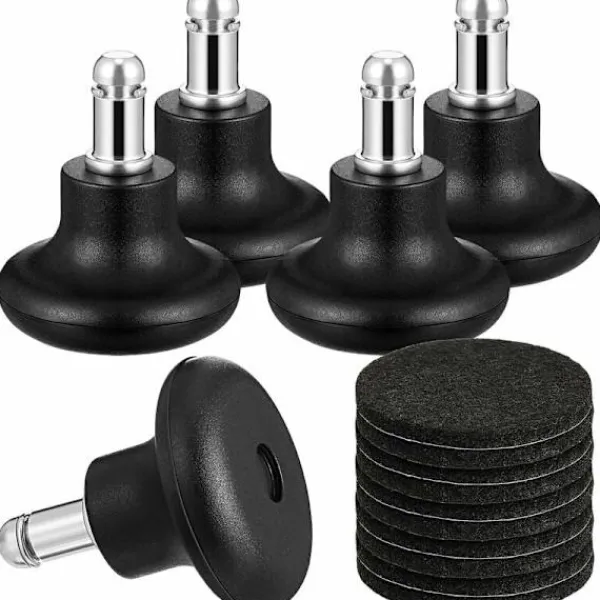 Kontorsmöbler>5-pack 2-tums klockglid för utbyte av kontorsstols hjul, självhäftande filtdynor, kompatibla med höga stolar