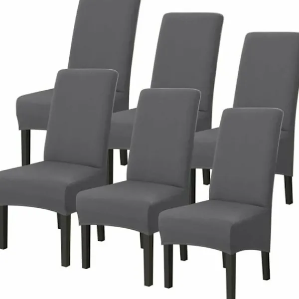 Stolar>6-pack tvättbara universal stolsöverdrag i stretch-mikrofiber