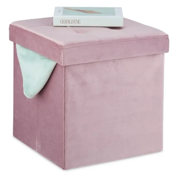 B2X Sittpuffar>Pall i rosa sammet