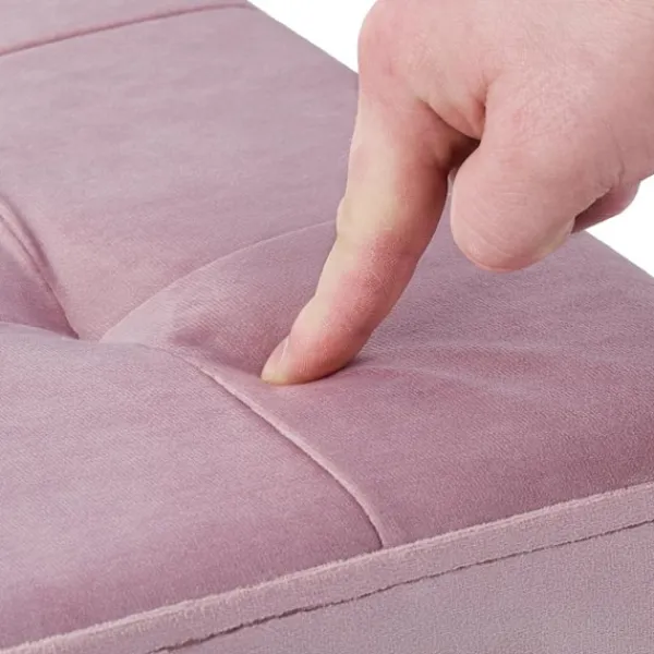 B2X Sittpuffar>Pall i rosa sammet