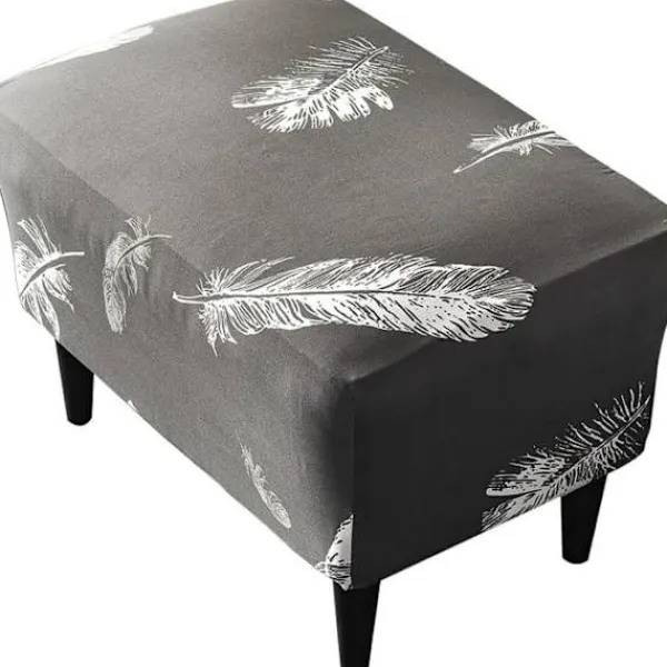 Sittpuffar>1PC(Vit Fjäder) Ottoman Överdrag Rektangulär Stretch Ottoman Cove