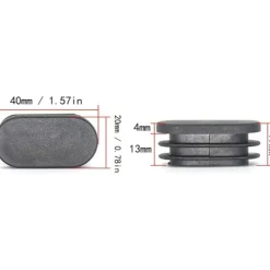Stolar>Plastlock för möbelben, ovala plaststolsbensskydd, oval rörplugg för möbelben, studsmatta, skåp, stol, 20 stycken (20x40mm)