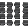Stolar>Plastplugg 40x40mm Ändlock Fyrkantsrör Svart Plast Ändpluggar Ändlock för Trampolin Möbelben 16ST