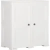 vidaXL Skåp>Plastskåp 79x43x85,5 cm träimitation kaninvit