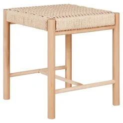 HOUSE NORDIC Pallar>Poplar pall med naturlig flätad sits Abano