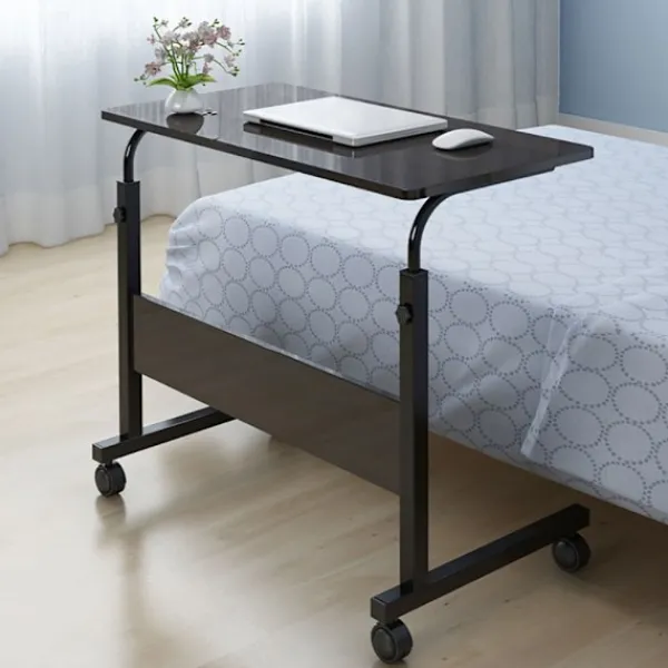 Kontorsmöbler>Portabelt justerbart höj- och sänkbart laptopbord för sängen, läsbord (mörk valnöt)