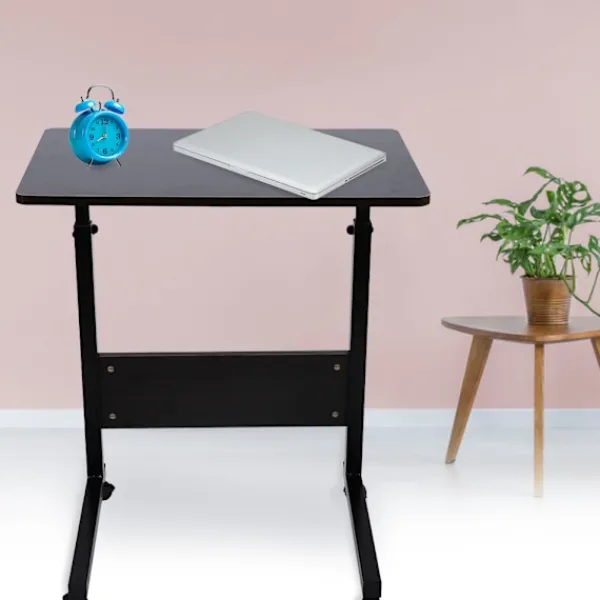 Kontorsmöbler>Portabelt justerbart höj- och sänkbart laptopbord för sängen, läsbord (mörk valnöt)