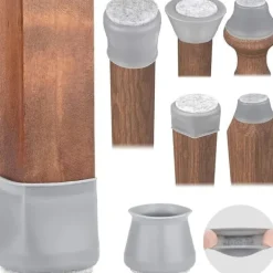 Stolar>QD Stolsbensskydd Golvskydd för Stolsben, Passar Alla Former, Silikonmöbler Bordsstolar Benskydd, 24-pack