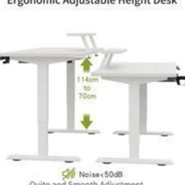 RADLOVE Kontorsmöbler>140cm Elektriskt sitt-stående skrivbord med förvaring & hylla -