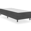 vidaXL Sängar>Ramsäng grå tyg 100x200 cm