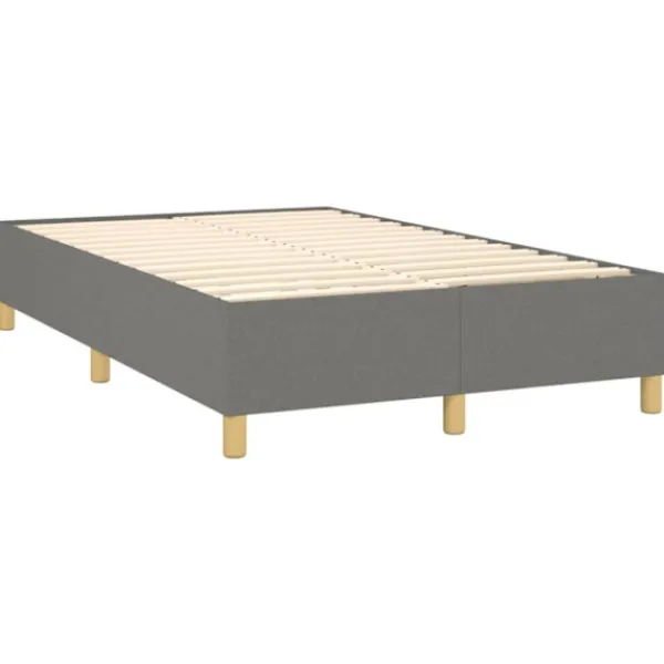 vidaXL Sängar>Ramsäng med madrass mörkgrå 120x200 cm tyg