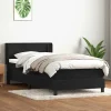 vidaXL Sängar>Ramsäng med madrass svart 90x210 cm sammet
