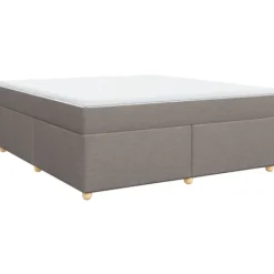 vidaXL Sängar>Ramsäng med madrass taupe 180x200 cm tyg