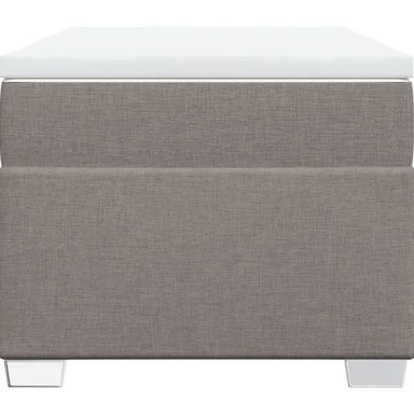 vidaXL Sängar>Ramsäng med madrass taupe 90x190 cm tyg