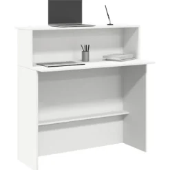 vidaXL Kontorsmöbler>Receptionsdisk vit 100x50x103,5 cm konstruerat trä