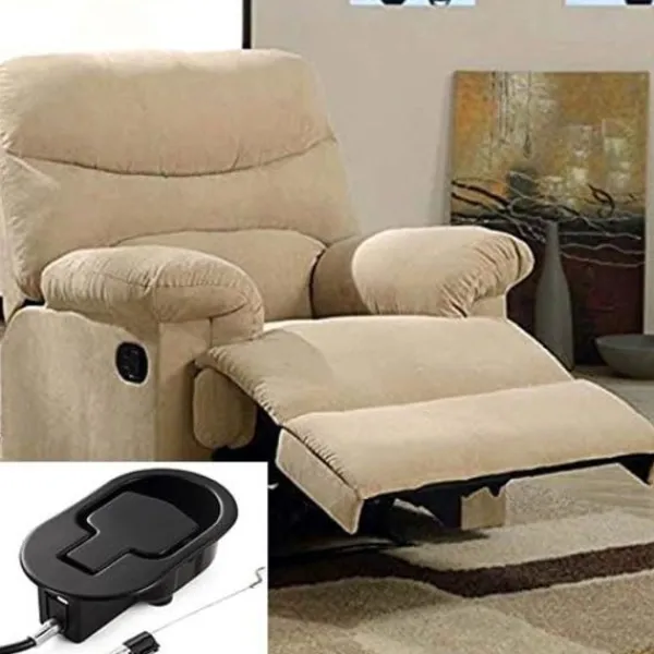 Xuigort Fåtöljer>Recliner reservdelar - Universell svart metallhandtag med kabel - passar Ashley och större reclinermärken Couch Style Pull Chair