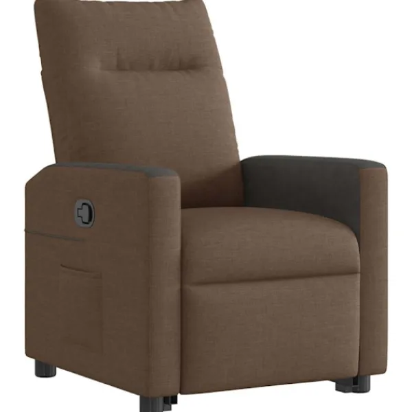 vidaXL Fåtöljer>Reclinerfåtölj med uppresningshjälp brun tyg