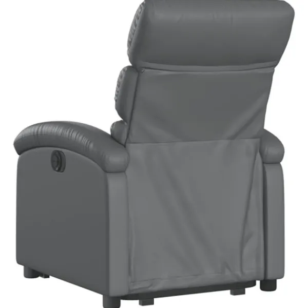 vidaXL Fåtöljer>Reclinerfåtölj med uppresningshjälp grå konstläder