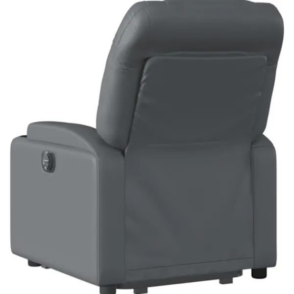 vidaXL Fåtöljer>Reclinerfåtölj med uppresningshjälp grå konstläder