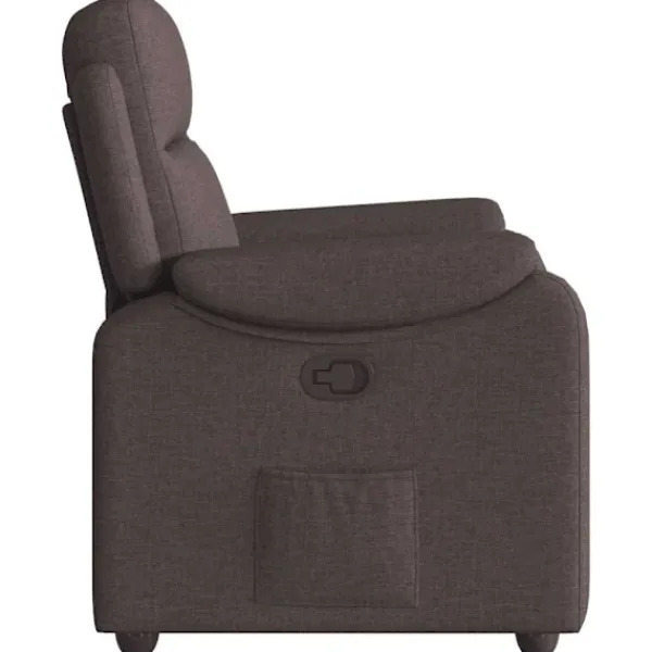 vidaXL Fåtöljer>Reclinerfåtölj mörkbrun tyg