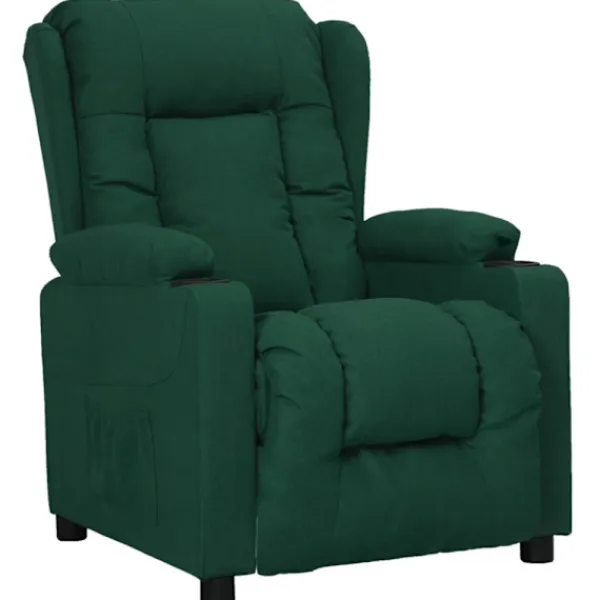 vidaXL Fåtöljer>Reclinerfåtölj mörkgrön tyg