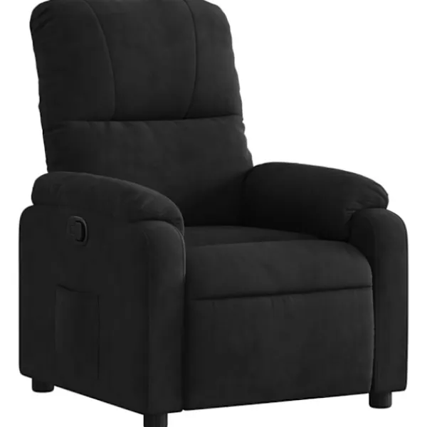 vidaXL Fåtöljer>Reclinerfåtölj svart mikrofibertyg