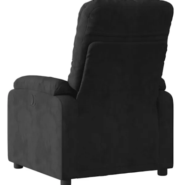 vidaXL Fåtöljer>Reclinerfåtölj svart mikrofibertyg