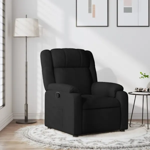 vidaXL Fåtöljer>Reclinerfåtölj svart tyg