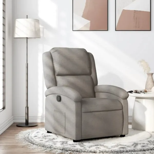 vidaXL Fåtöljer>Reclinerfåtölj taupe tyg