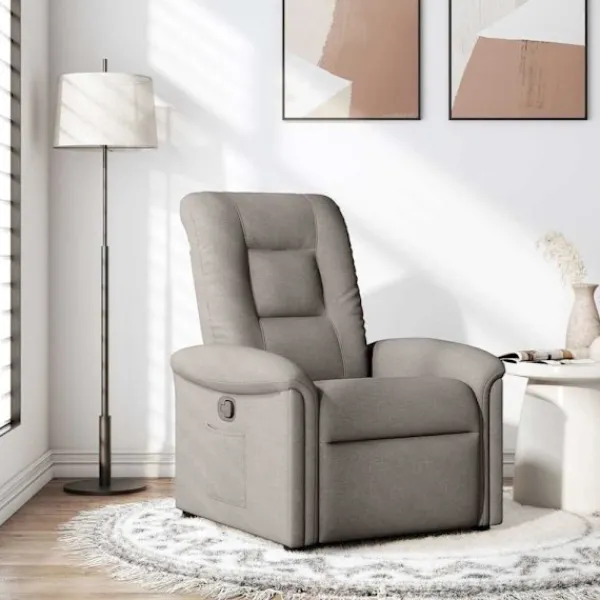 vidaXL Fåtöljer>Reclinerfåtölj taupe tyg