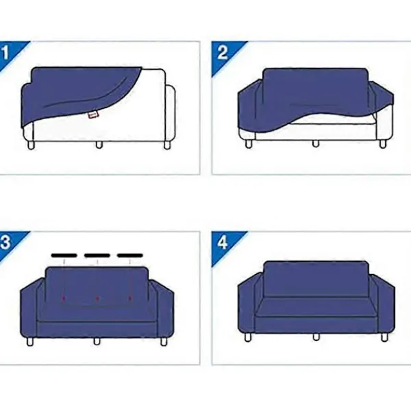 Soffor>Retro sofföverdrag stretch exotiskt sofföverdrag halkfritt soffskydd för 1-sits (90–140 cm)