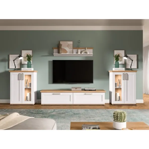 Rootz Living Tv-Bänkar>Rootz 4 -stycks vardagsrumsset - Möbeluppsamling - Hemlagringslösning - gott om utrymme - 336 cm x 161 cm x 40 cm