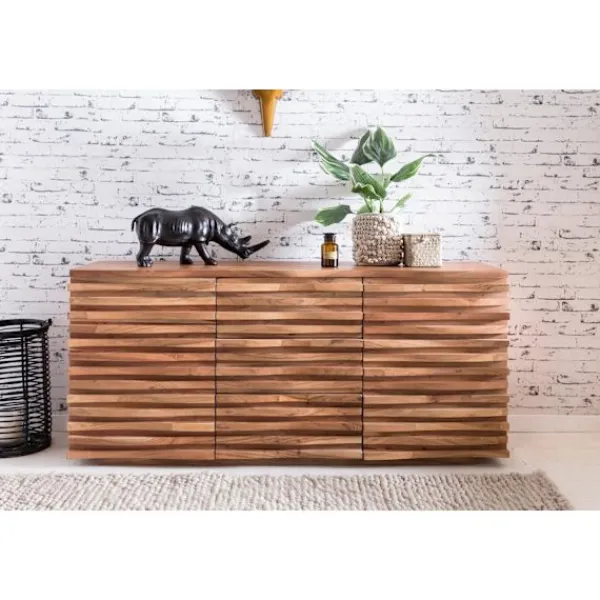 Rootz Living Byråer>Rootz 160 x 75 x 43 cm Wood Acacia Natural - Lantlig byrå & dörrar - Hallskåp