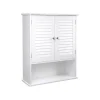 Rootz Living Skåp>Rootz badrumsskåp - Förvaringsskåp - Hygienarrangör - Vit MDF - 60 cm x 20 cm x 70 cm - Öppet fack - Justerbar hylla - Förkromade knoppar