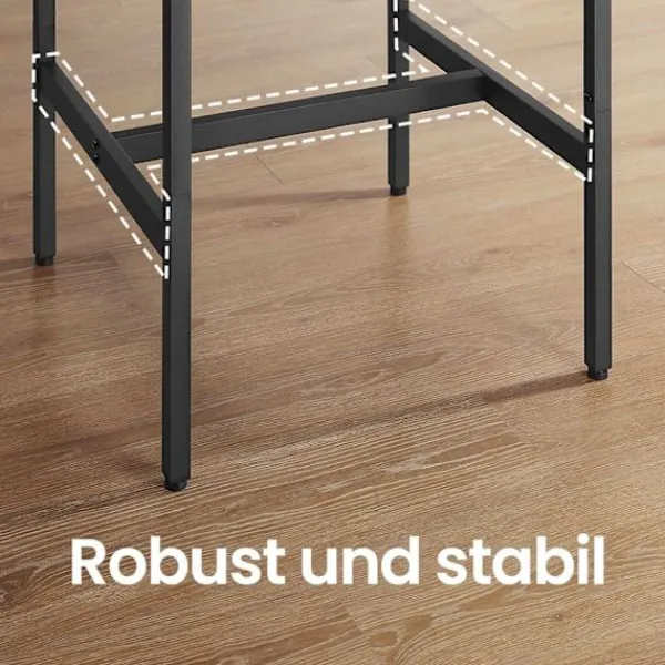 Rootz Living Matgrupper>Rootz Bar Table Set - Matbord - Högt toppbord - Space -Saving Design - 60 cm x 60 cm x 90 cm, avföring 30 cm x 40 cm x 65 cm