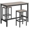 Rootz Living Matgrupper>Rootz Barbordsset - Pubbord med pall - Högt bord - Barhögt bord - Stående barbord - Barstolsbord - Litet Space Bar-bord - Spånskiva - Greige Svart - 1 | Fyndiq