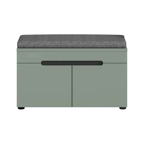 Rootz Living Balkongmöbler>Rootz -bänk med sittdyna - Entryway -sittplatser - Hallbänk - Förbättrad komfort - Grön - 80x45x37 cm
