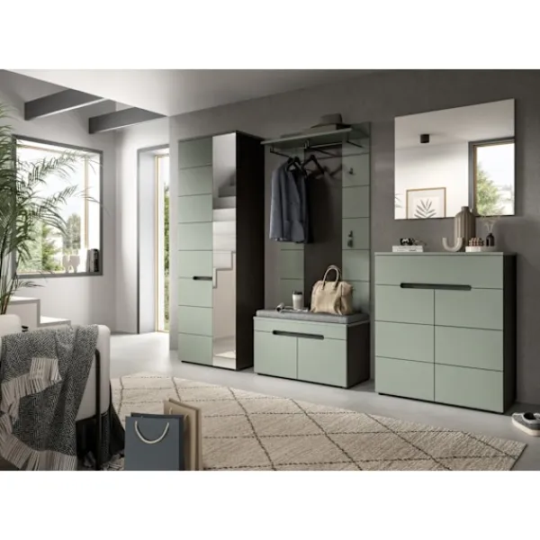 Rootz Living Balkongmöbler>Rootz -bänk med sittdyna - Entryway -sittplatser - Hallbänk - Förbättrad komfort - Grön - 80x45x37 cm