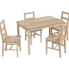 Rootz Living Matgrupper>Rootz 5-delad matbordsset - Matsalsmöbler - Matsalsset i furu - Utrymmesbesparande design - Högkvalitativa material - Golvskydd - Bord: 118L x 73W x 7 | Fyndiq