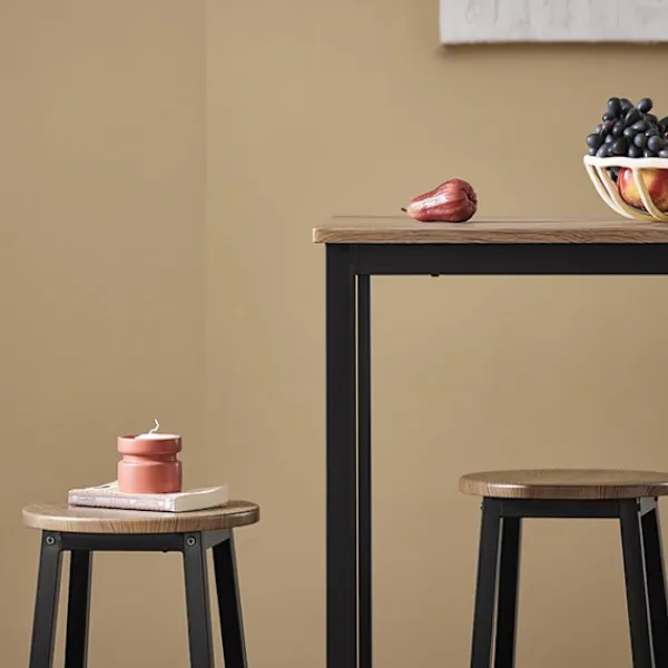 Rootz Living Matgrupper>Rootz 5-delade barbordsset - Köksmatsalskombination - Trädgårdsmöbler - MDF med PVC-skiva - Robust metallstomme - Hög lastkapacitet - 120 cm x 100 cm | Fyndiq