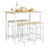 Rootz Living Matgrupper>Rootz 5-delade barbordsset - Bistrobord - Matsalsset - Robust metallstomme - MDF-fanerskiva - Mångsidig design - Perfekt för små utrymmen - Bord: 100c | Fyndiq