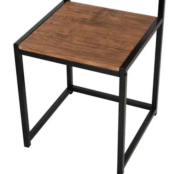 Rootz Living Matgrupper>Rootz 3-delat Barbordsset - Högt bordsset - 3 delar - 2 stolar - 1 bord - Brun + Svart - 90 cm x 47 cm x 76 cm